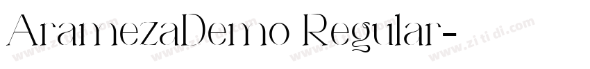 AramezaDemo Regular字体转换